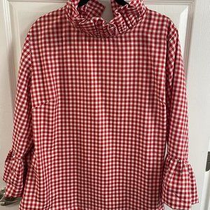 Elizabeth Wilson Design Red Gingham Shirt NWT